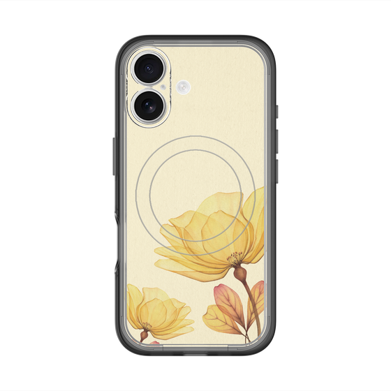 スリムプロテクションプレミアムケース with MagSafe［ Natural Flower - Yellow ］