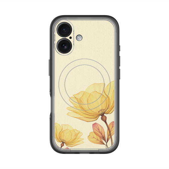 スリムプロテクションプレミアムケース with MagSafe［ Natural Flower - Yellow ］