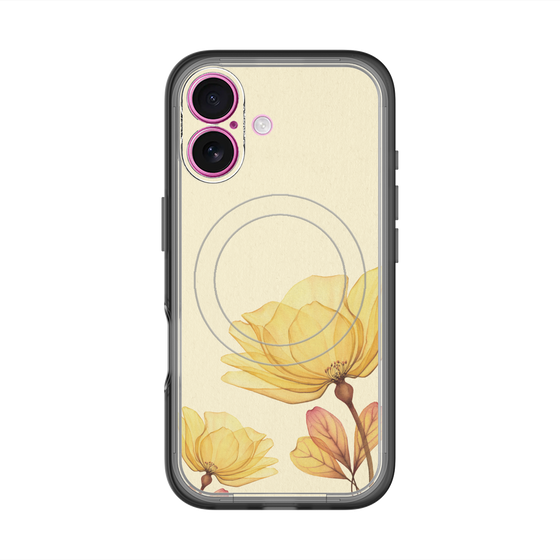 スリムプロテクションプレミアムケース with MagSafe［ Natural Flower - Yellow ］