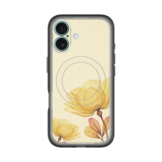 スリムプロテクションプレミアムケース with MagSafe［ Natural Flower - Yellow ］