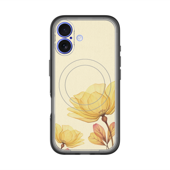 スリムプロテクションプレミアムケース with MagSafe［ Natural Flower - Yellow ］