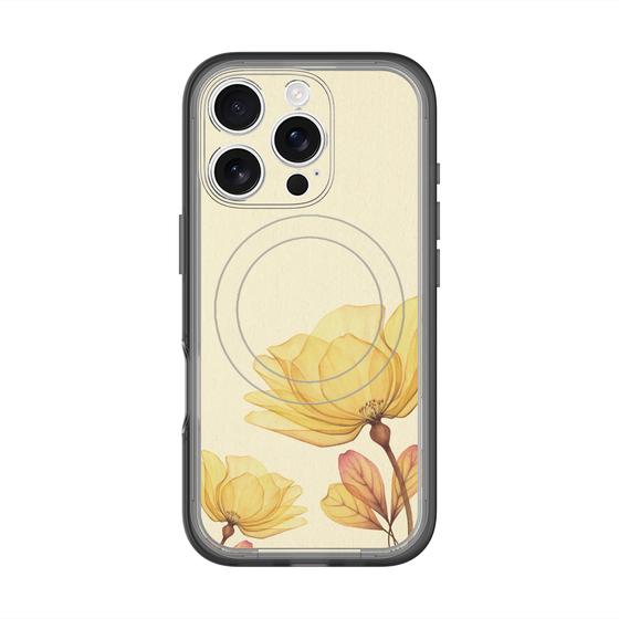 スリムプロテクションプレミアムケース with MagSafe［ Natural Flower - Yellow ］