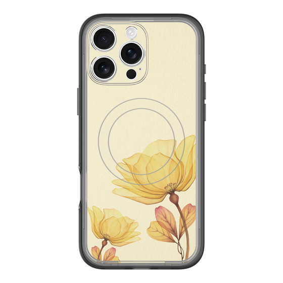 スリムプロテクションプレミアムケース with MagSafe［ Natural Flower - Yellow ］