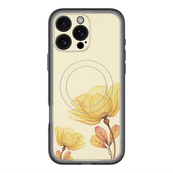 スリムプロテクションプレミアムケース with MagSafe［ Natural Flower - Yellow ］