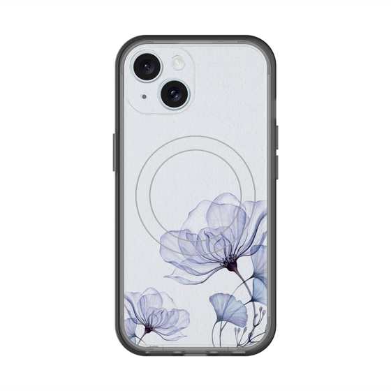 スリムプロテクションプレミアムケース with MagSafe［ Natural Flower - blue ］