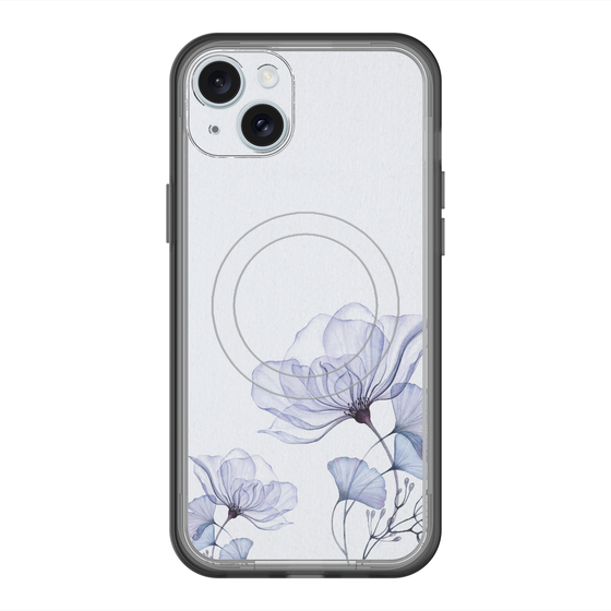 スリムプロテクションプレミアムケース with MagSafe［ Natural Flower - blue ］