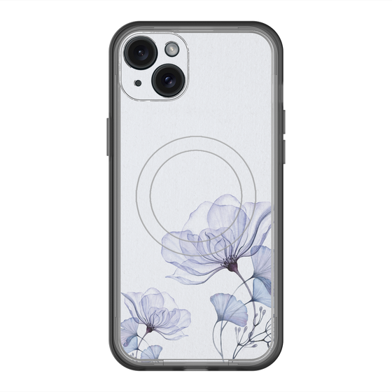 スリムプロテクションプレミアムケース with MagSafe［ Natural Flower - blue ］