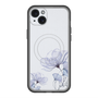 スリムプロテクションプレミアムケース with MagSafe［ Natural Flower - blue ］