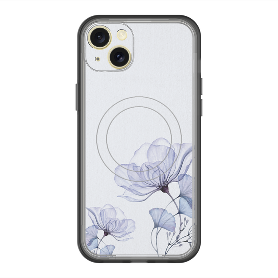 スリムプロテクションプレミアムケース with MagSafe［ Natural Flower - blue ］