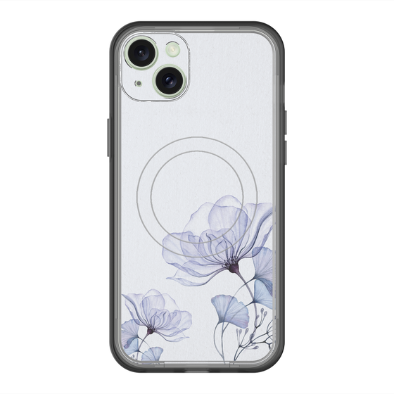 スリムプロテクションプレミアムケース with MagSafe［ Natural Flower - blue ］
