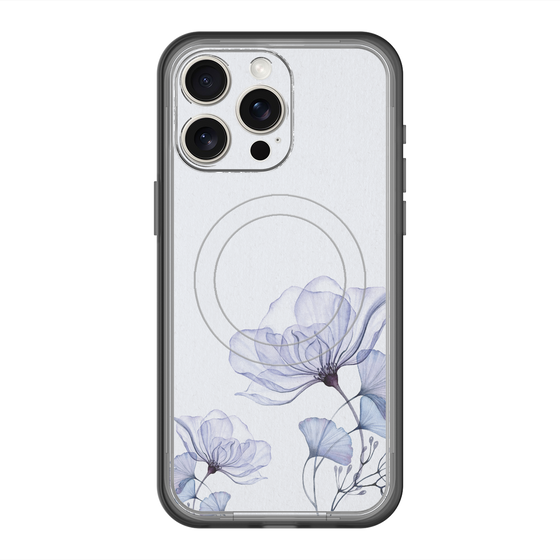 スリムプロテクションプレミアムケース with MagSafe［ Natural Flower - blue ］