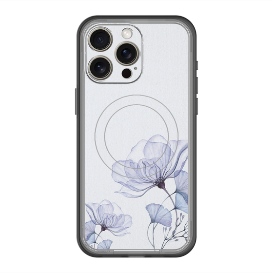 スリムプロテクションプレミアムケース with MagSafe［ Natural Flower - blue ］