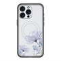スリムプロテクションプレミアムケース with MagSafe［ Natural Flower - blue ］