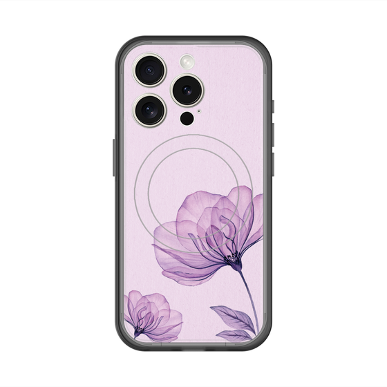 スリムプロテクションプレミアムケース with MagSafe［ Natural Flower - Purple ］