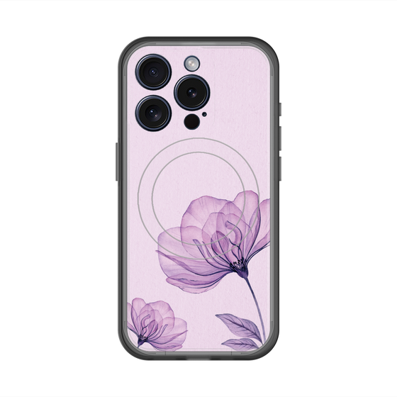 スリムプロテクションプレミアムケース with MagSafe［ Natural Flower - Purple ］