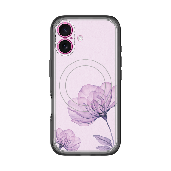 スリムプロテクションプレミアムケース with MagSafe［ Natural Flower - Purple ］