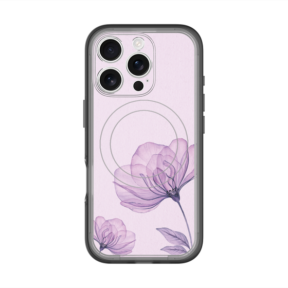 スリムプロテクションプレミアムケース with MagSafe［ Natural Flower - Purple ］
