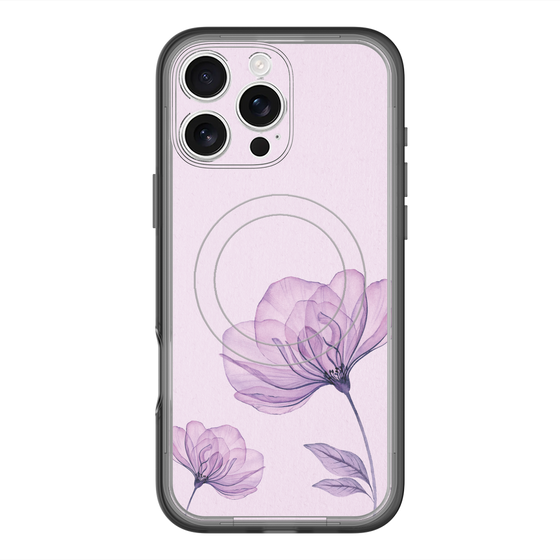 スリムプロテクションプレミアムケース with MagSafe［ Natural Flower - Purple ］