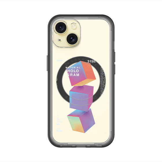 スリムプロテクションプレミアムケース with MagSafe［ Cube×3 ］