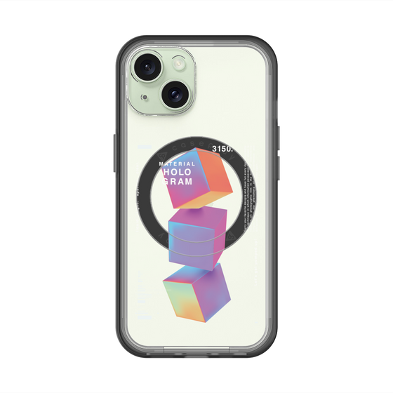 スリムプロテクションプレミアムケース with MagSafe［ Cube×3 ］