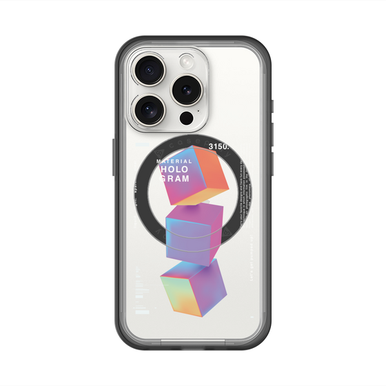 スリムプロテクションプレミアムケース with MagSafe［ Cube×3 ］