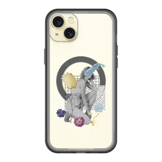 スリムプロテクションプレミアムケース with MagSafe［ Cool and languid Dull blue ］