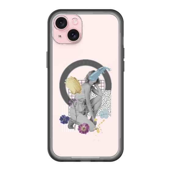 スリムプロテクションプレミアムケース with MagSafe［ Cool and languid Dull blue ］
