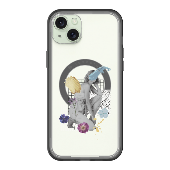 スリムプロテクションプレミアムケース with MagSafe［ Cool and languid Dull blue ］