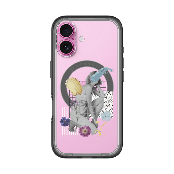 スリムプロテクションプレミアムケース with MagSafe［ Cool and languid Dull blue ］