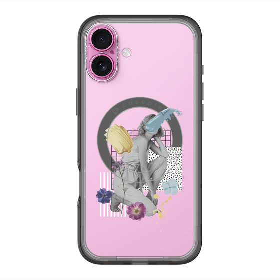 スリムプロテクションプレミアムケース with MagSafe［ Cool and languid Dull blue ］
