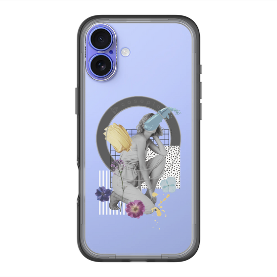 スリムプロテクションプレミアムケース with MagSafe［ Cool and languid Dull blue ］