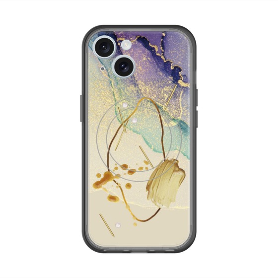 スリムプロテクションプレミアムケース with MagSafe［ Marble Nuance Painting Purple ］