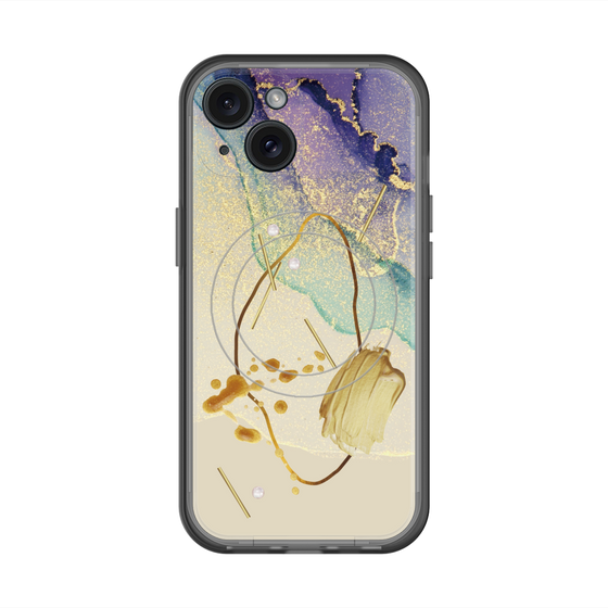 スリムプロテクションプレミアムケース with MagSafe［ Marble Nuance Painting Purple ］