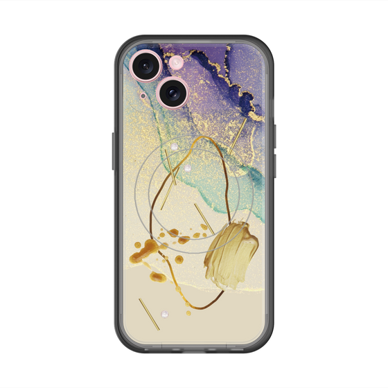 スリムプロテクションプレミアムケース with MagSafe［ Marble Nuance Painting Purple ］