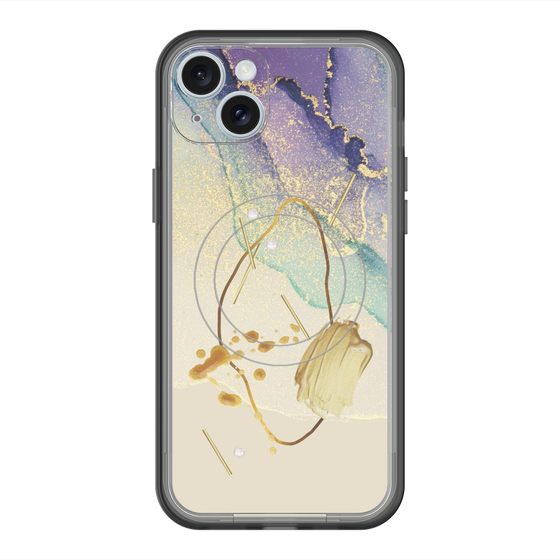 スリムプロテクションプレミアムケース with MagSafe［ Marble Nuance Painting Purple ］