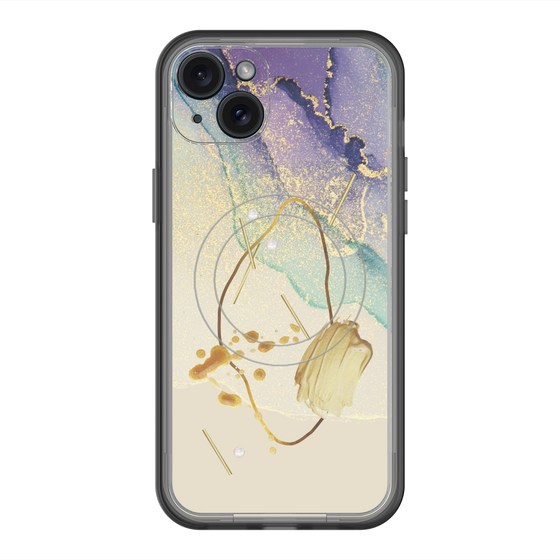 スリムプロテクションプレミアムケース with MagSafe［ Marble Nuance Painting Purple ］