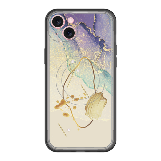 スリムプロテクションプレミアムケース with MagSafe［ Marble Nuance Painting Purple ］