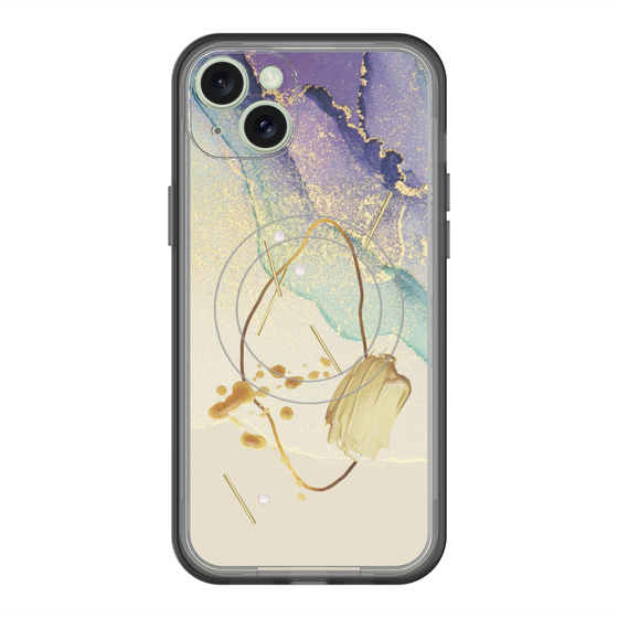 スリムプロテクションプレミアムケース with MagSafe［ Marble Nuance Painting Purple ］
