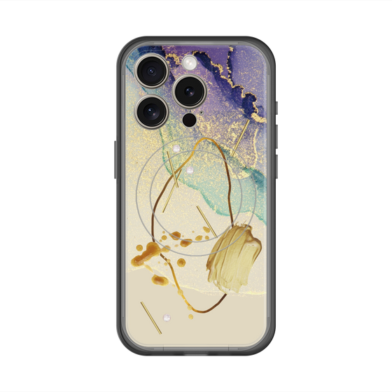 スリムプロテクションプレミアムケース with MagSafe［ Marble Nuance Painting Purple ］