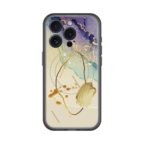 スリムプロテクションプレミアムケース with MagSafe［ Marble Nuance Painting Purple ］