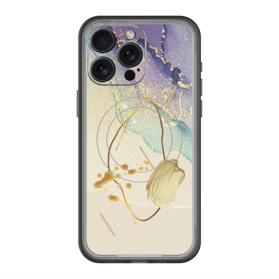 スリムプロテクションプレミアムケース with MagSafe［ Marble Nuance Painting Purple ］