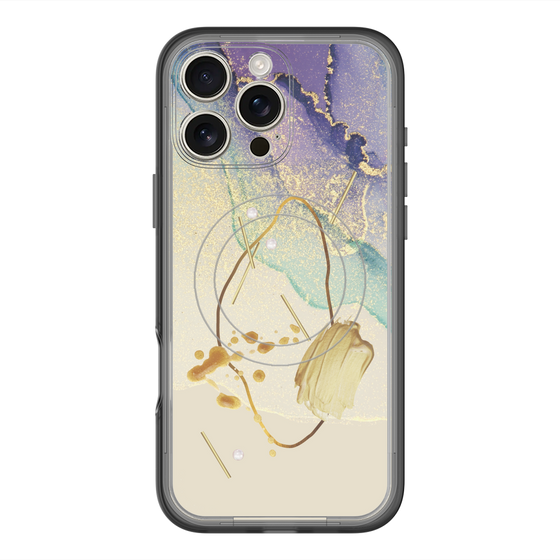 スリムプロテクションプレミアムケース with MagSafe［ Marble Nuance Painting Purple ］