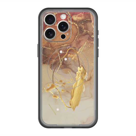 スリムプロテクションプレミアムケース with MagSafe［ Marble Nuance Painting Brown ］
