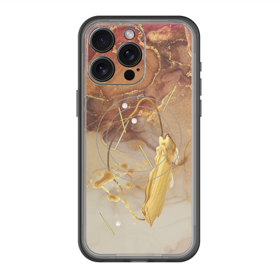 スリムプロテクションプレミアムケース with MagSafe［ Marble Nuance Painting Brown ］