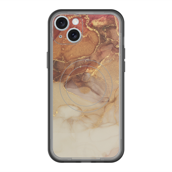 スリムプロテクションプレミアムケース with MagSafe［ Marble Brown ］