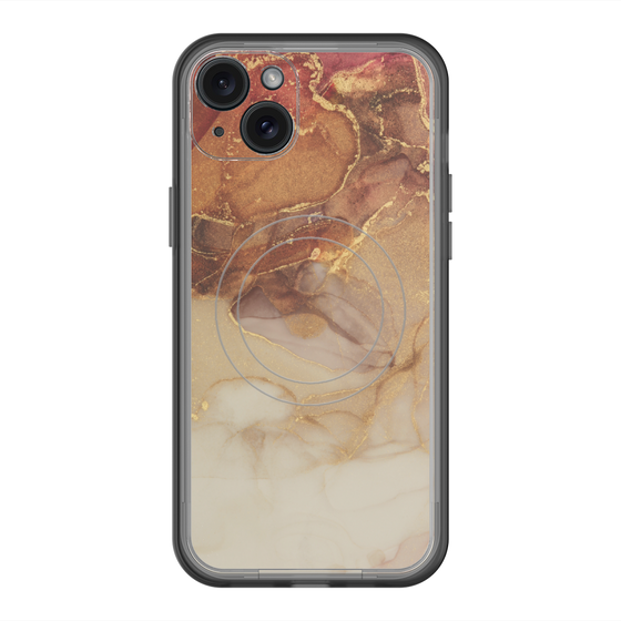 スリムプロテクションプレミアムケース with MagSafe［ Marble Brown ］
