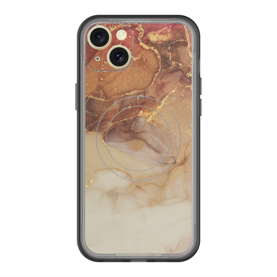 スリムプロテクションプレミアムケース with MagSafe［ Marble Brown ］