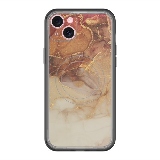 スリムプロテクションプレミアムケース with MagSafe［ Marble Brown ］