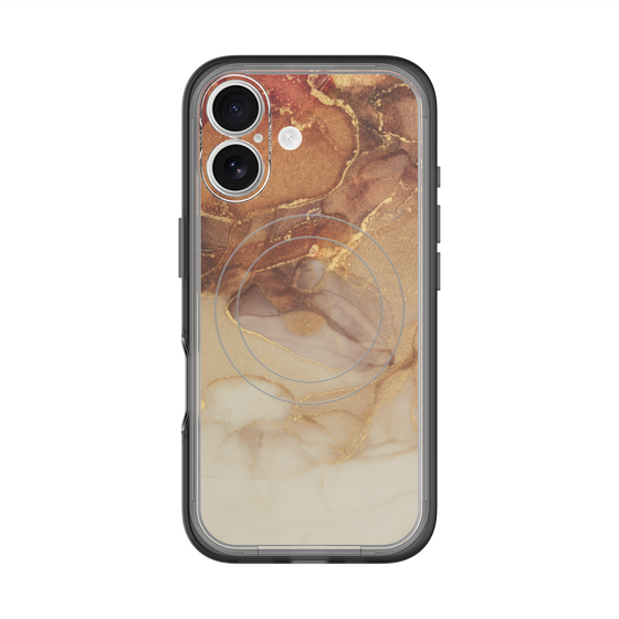 スリムプロテクションプレミアムケース with MagSafe［ Marble Brown ］