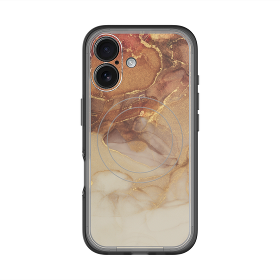 スリムプロテクションプレミアムケース with MagSafe［ Marble Brown ］